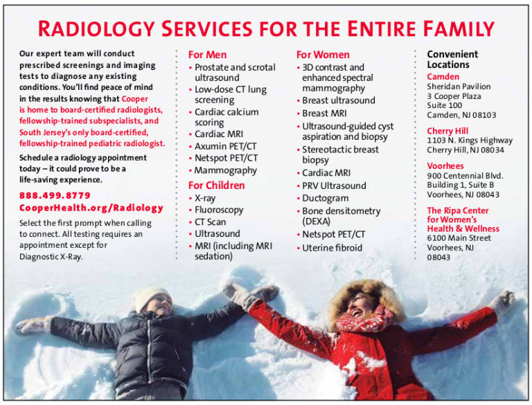 List of radiology services for the entire family at Cooper.