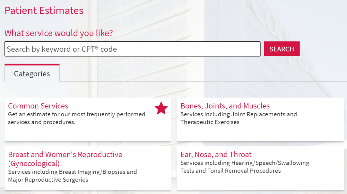 Cooper Launches Online Tool for Estimating Health Care Costs eHealth