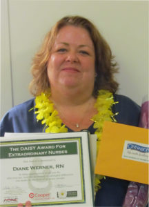 July 2017 Daisy Award winner Diane Werner, RN