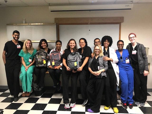Our OB-GYN residents collected money and donated three backpacks filled to the brim with back-to-school supplies for three deserving scholars at the KIPP Cooper Norcross Academy through Operation Backpack. Resident Tieg Beazer said, “I am so lucky and proud to be part of such a generous and thoughtful group of residents!” Photo credit: Marielis Rodriguez, Program Coordinator, OB-GYN Residency.