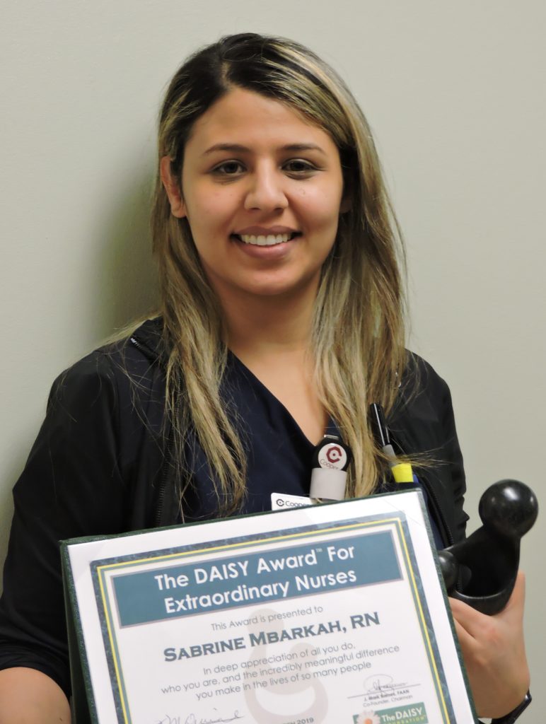 Daisy Award winner Sabrine Mbarkah, RN.