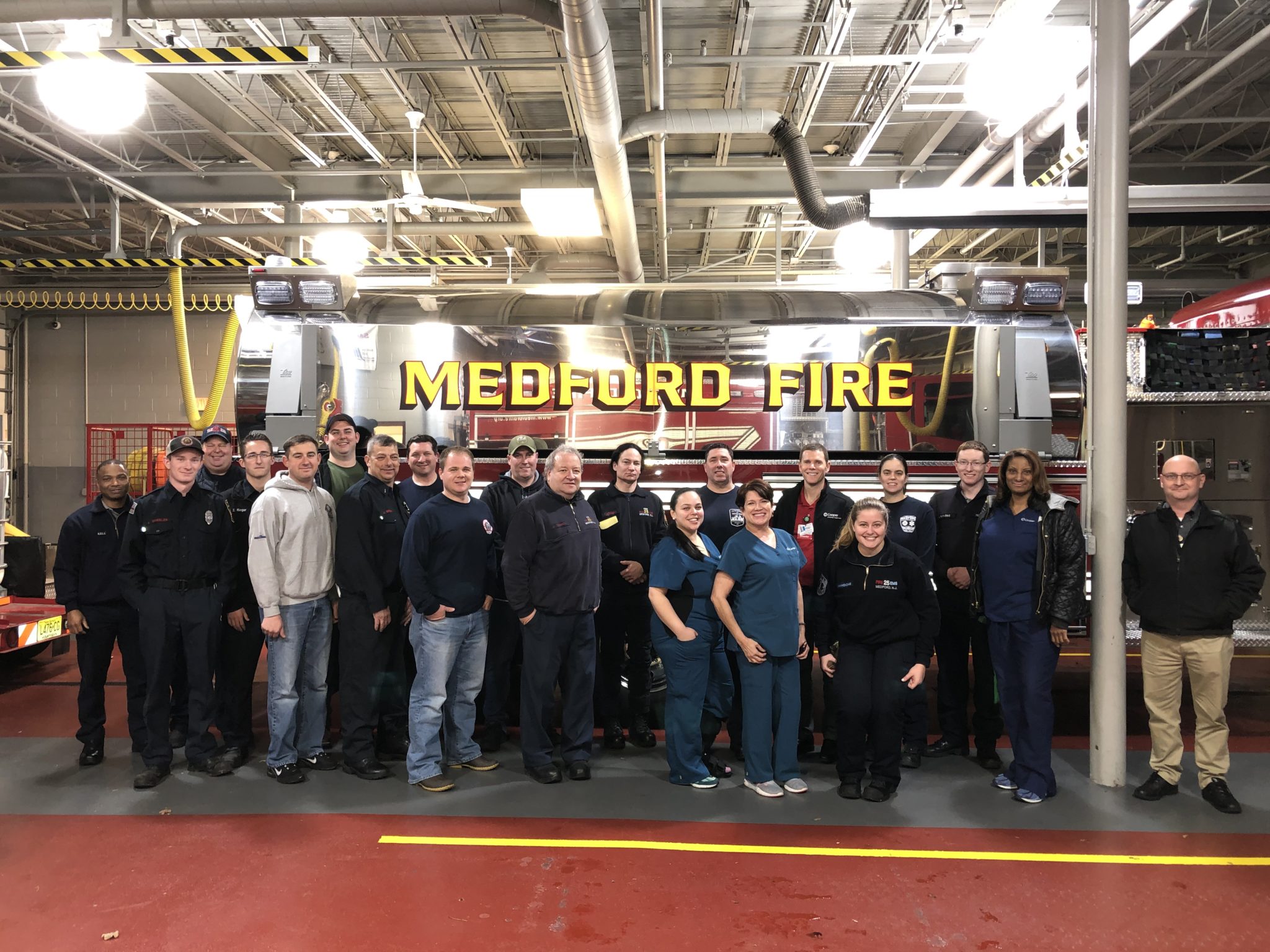 Cooper Community Health Visits Medford Fire Department Inside Cooper