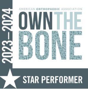 2023-2024 American Orthopaedic Association Own the Bone Star Performer logo